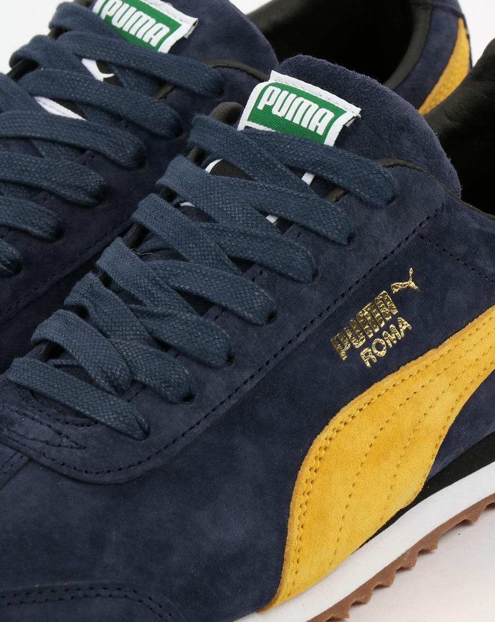 Puma Roma Trainers Navy/Yellow