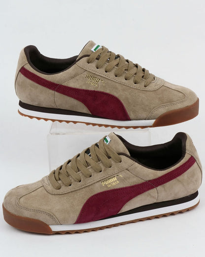 Puma Roma Sneakers Chinchillabraun/Burgund
