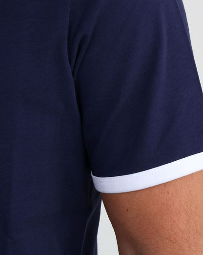 Lyle And Scott – Ringer-T-Shirt in Marineblau