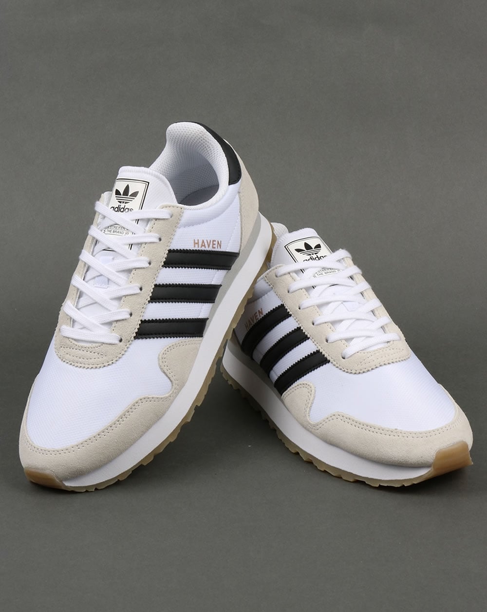 Adidas Haven Trainers White/Black/Gum