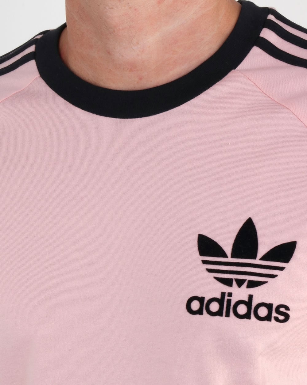Adidas Originals Retro 3-Streifen T-Shirt Rosa/Schwarz