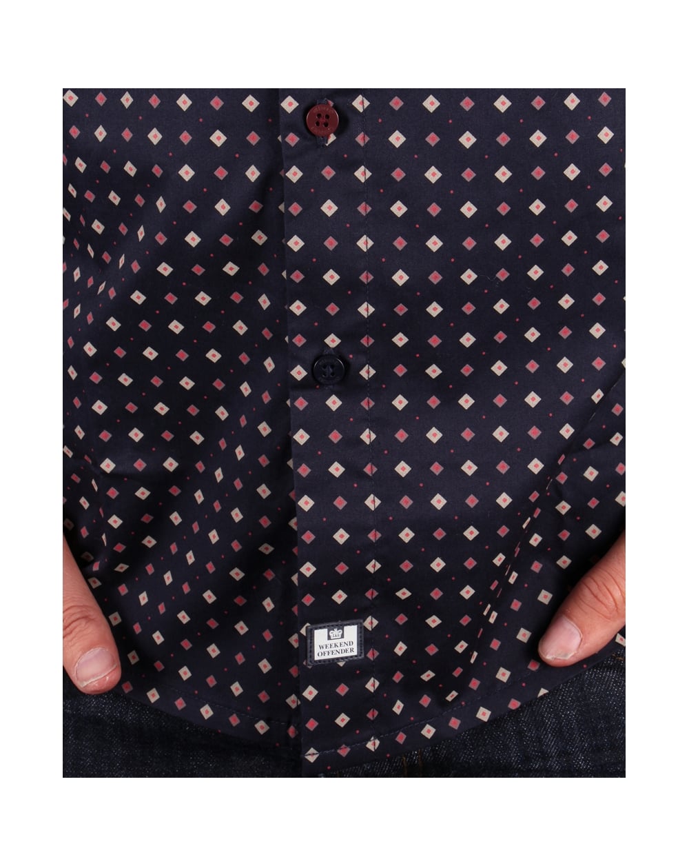 Weekend Offender Masaya Hemd Marineblau