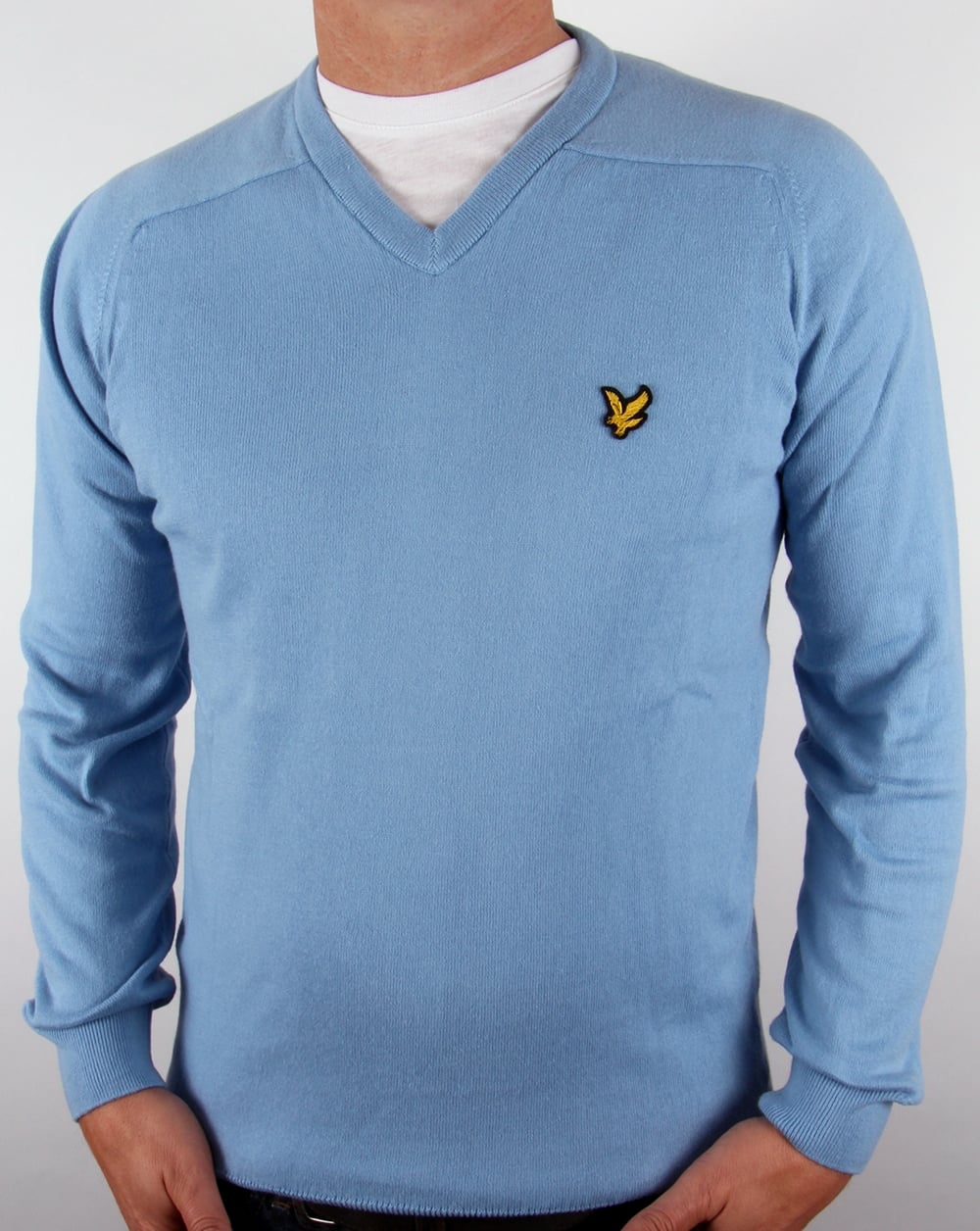Lyle And Scott – Pullover mit V-Ausschnitt, Azurblau