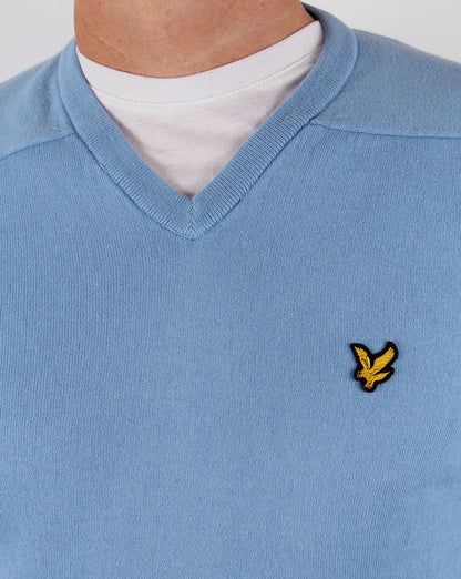 Lyle And Scott – Pullover mit V-Ausschnitt, Azurblau