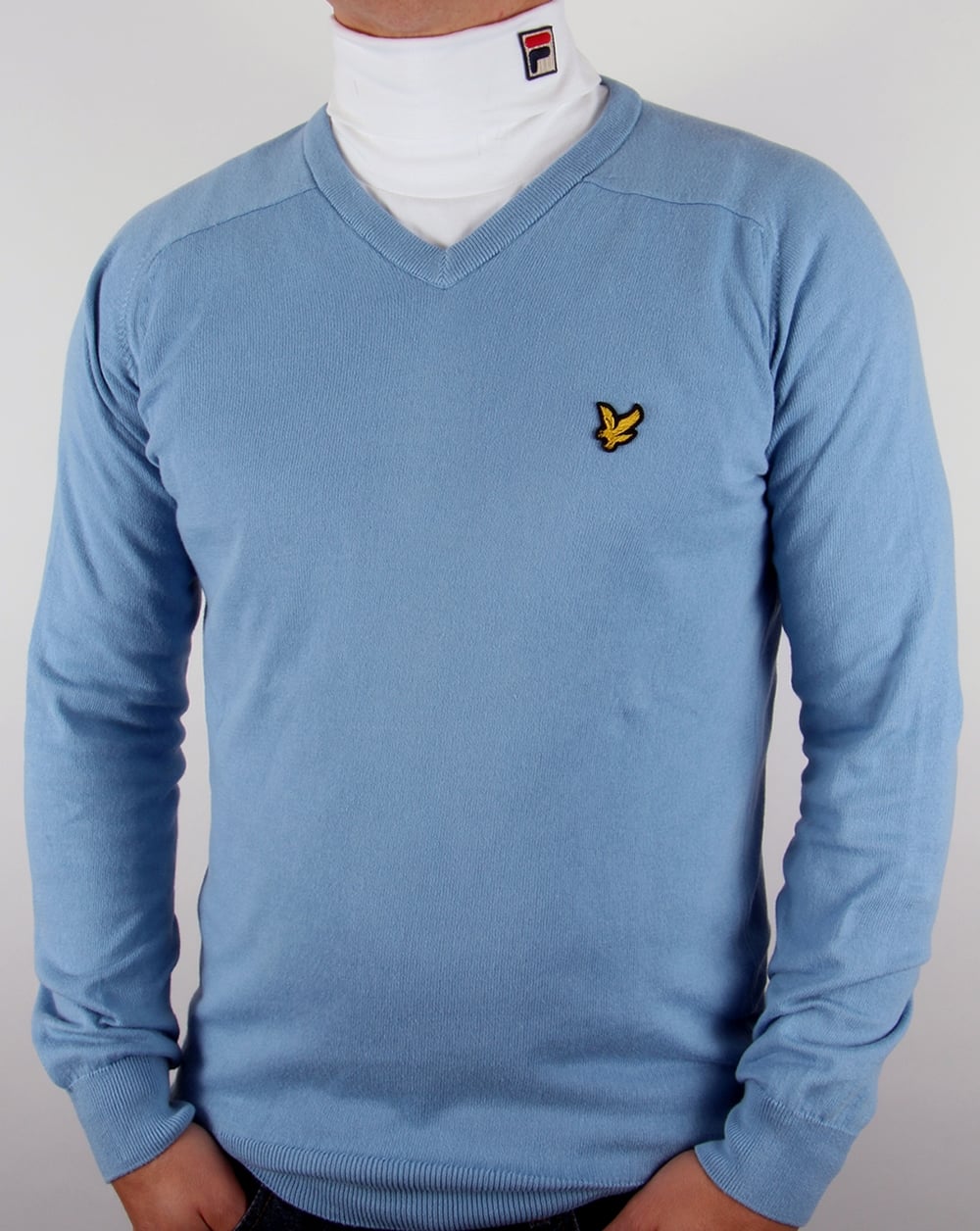 Lyle And Scott – Pullover mit V-Ausschnitt, Azurblau