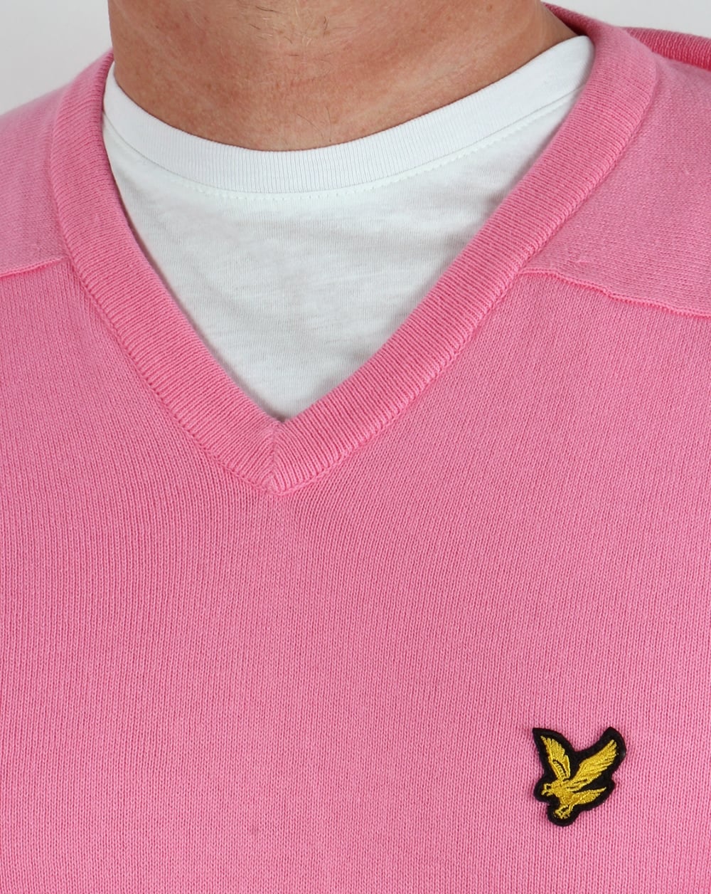 Lyle And Scott – Pullover mit V-Ausschnitt in Rosa