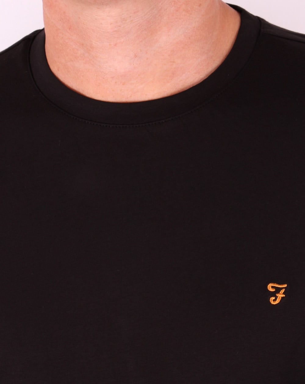 Farah Long Sleeve Denny Logo T-shirt Black