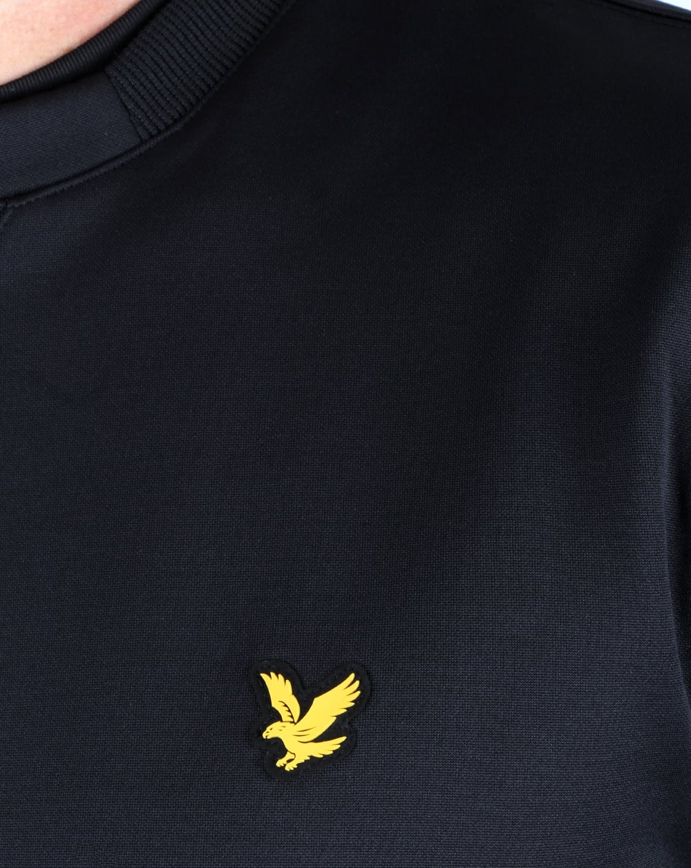 Lyle And Scott – Thompson – Fleece-Rundhalspullover in Schwarz