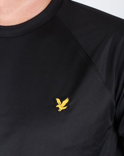 Lyle And Scott Langärmliges Fitness-T-Shirt in Schwarz