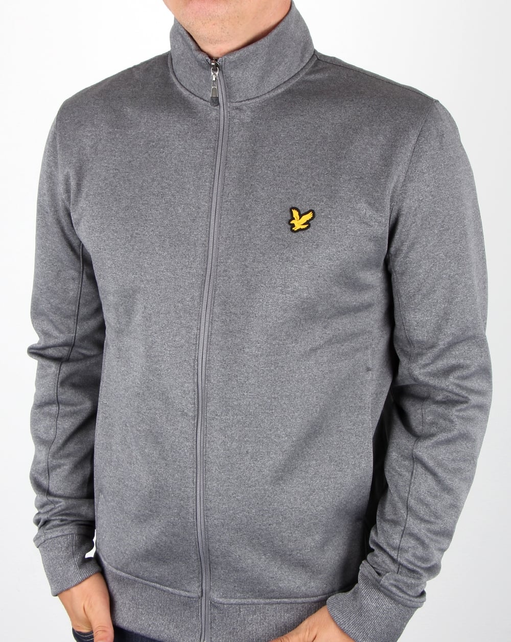 Lyle And Scott – Trainingsoberteil mit Trichterkragen in Stahlgrau