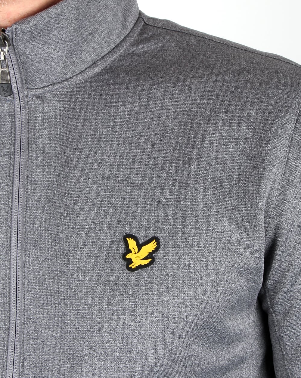 Lyle And Scott – Trainingsoberteil mit Trichterkragen in Stahlgrau