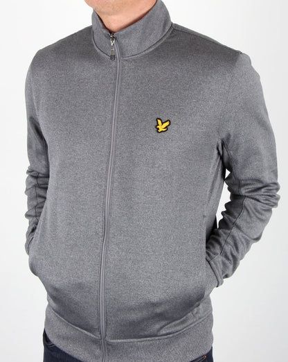 Lyle And Scott – Trainingsoberteil mit Trichterkragen in Stahlgrau
