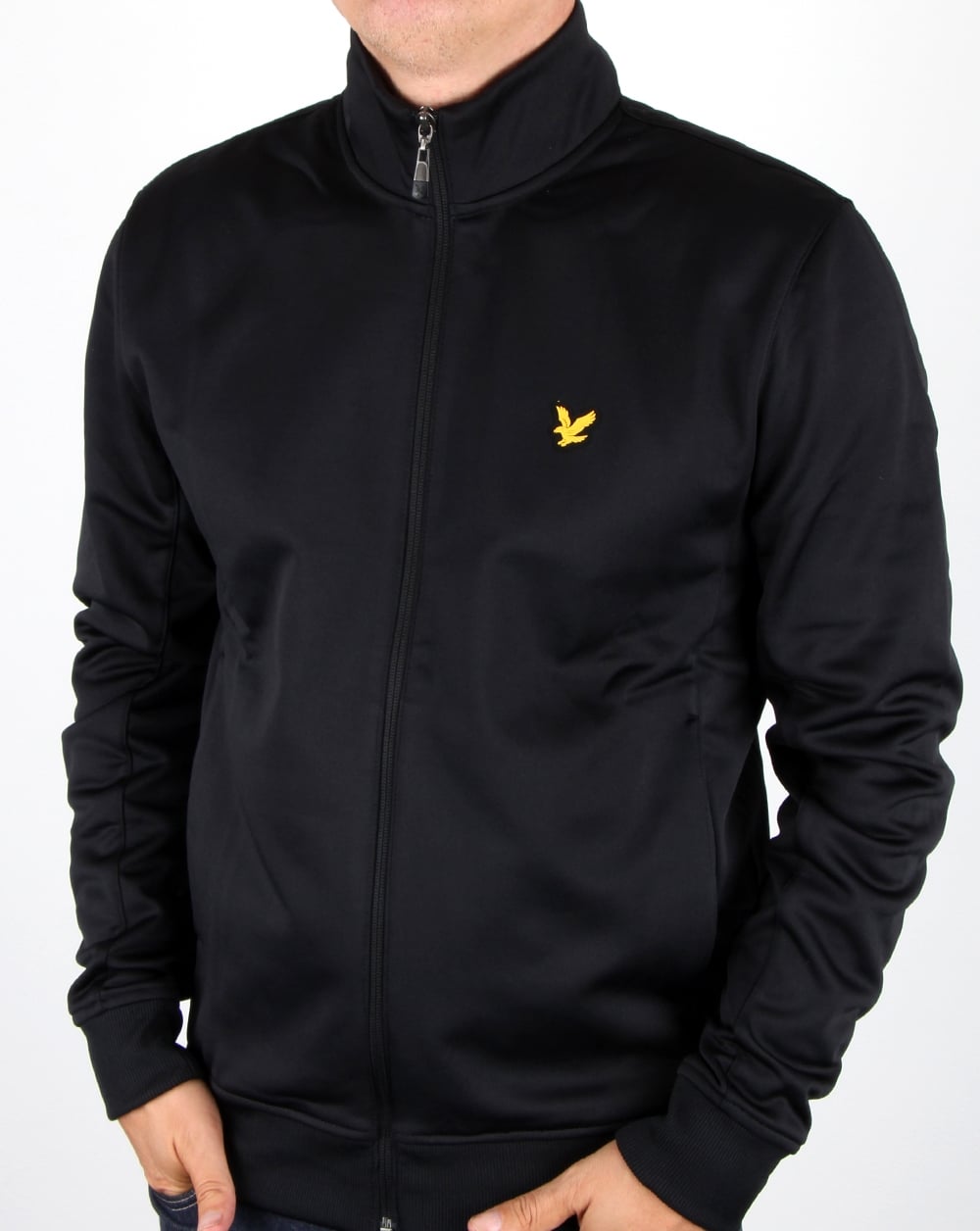 Lyle And Scott – Trainingsjacke mit Trichterkragen in Schwarz