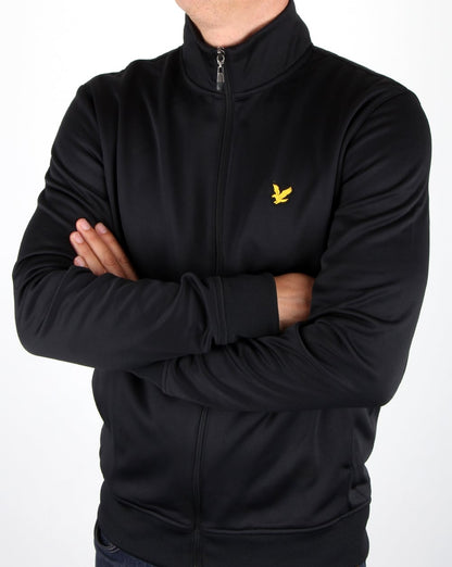 Lyle And Scott – Trainingsjacke mit Trichterkragen in Schwarz
