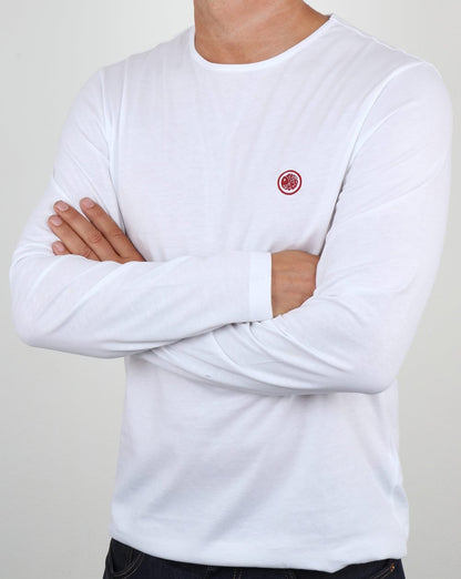 Pretty Green Mitchell Langarm-T-Shirt Weiß