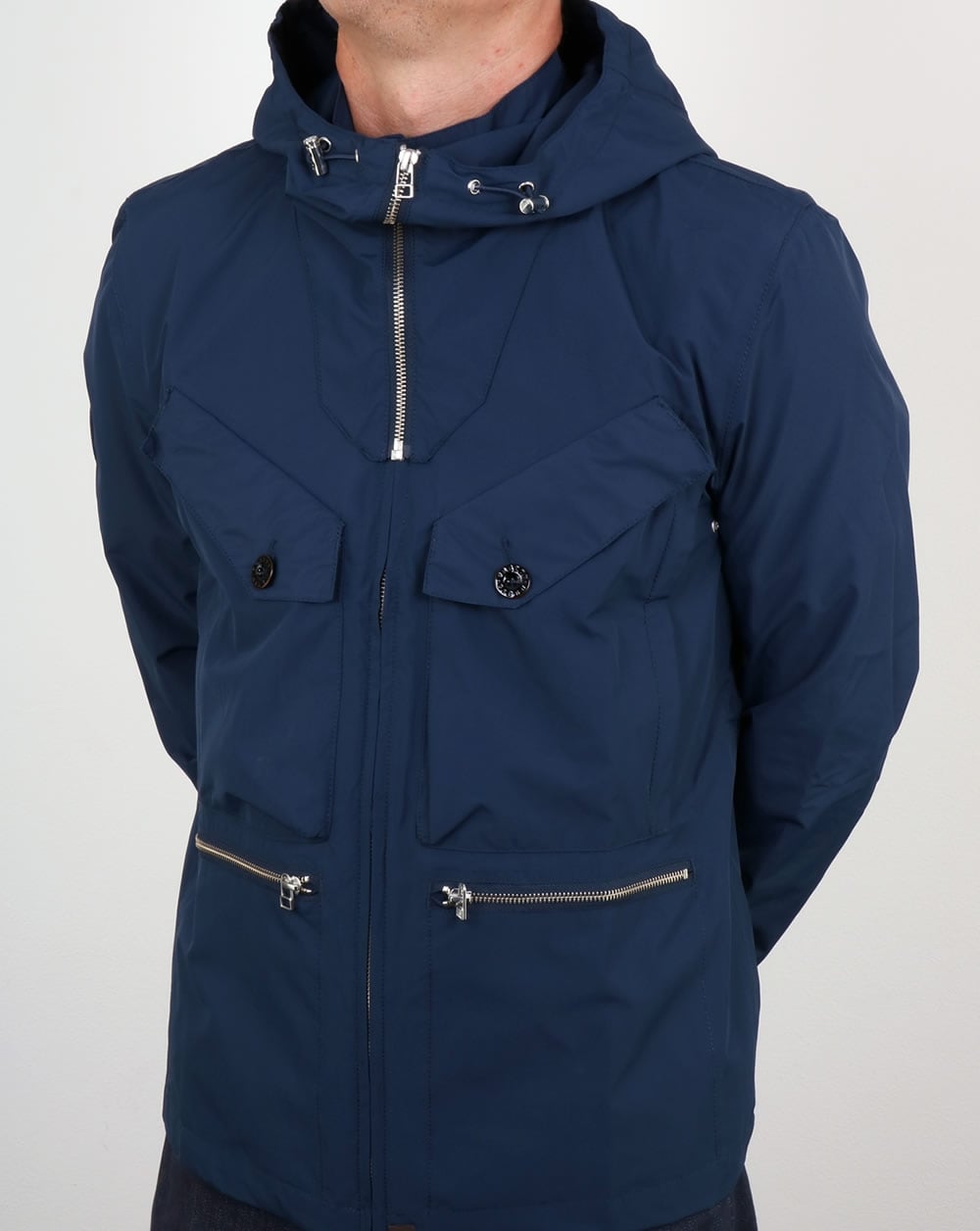 Pretty Green – Capella – Jacke mit versiegelten Nähten, Marineblau