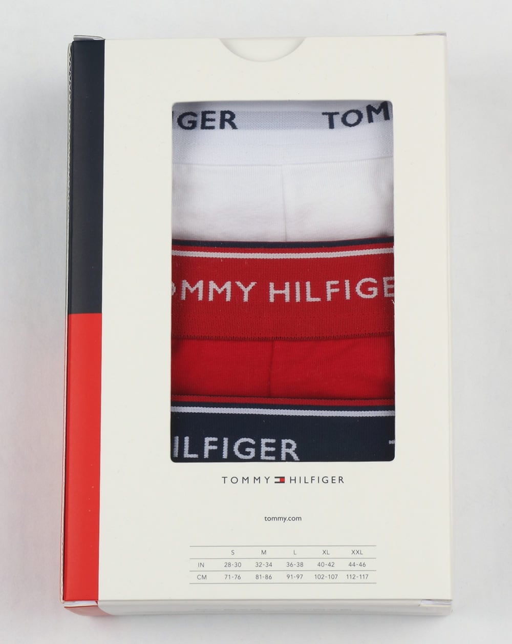 Tommy Hilfiger 3er-Pack Boxershorts Weiß/Rot/Marineblau