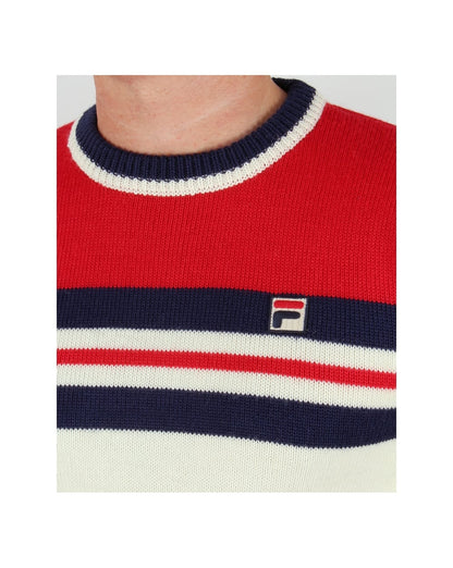 Fila Vintage Martelli Pullover Gardenia/Rot/Marine 