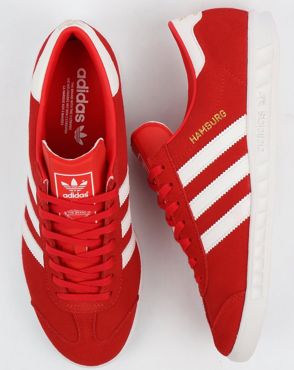 Adidas Hamburg Sneakers Rot/Weiß