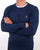Gant Cotton Cable Crew Jumper Dark Blue Melange