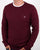 Gant Cotton Cable Crew Jumper Purple Wine