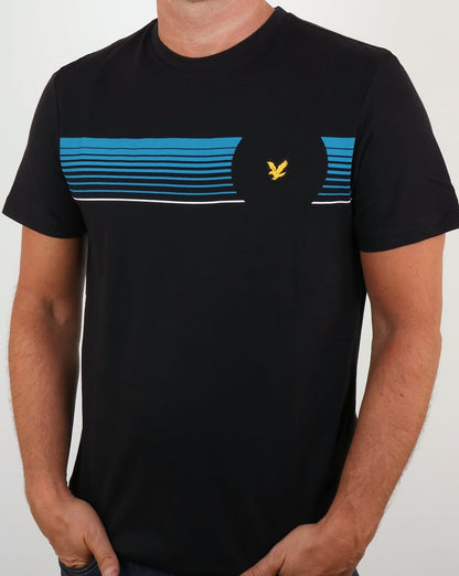 Lyle And Scott Robson T-Shirt mit Grafik, True Black