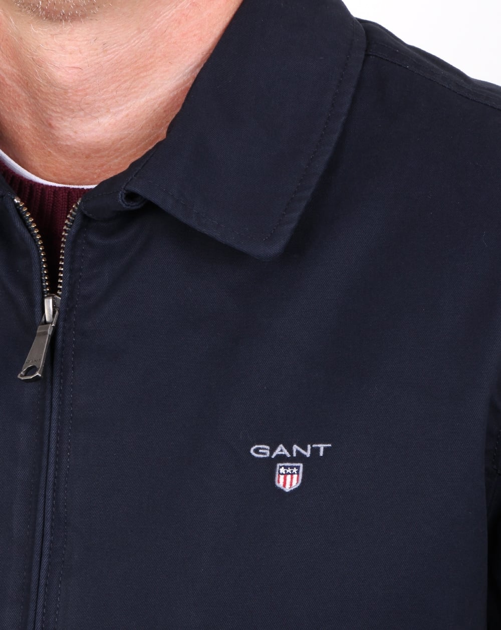 Gant Gefütterte Windjacke Marineblau