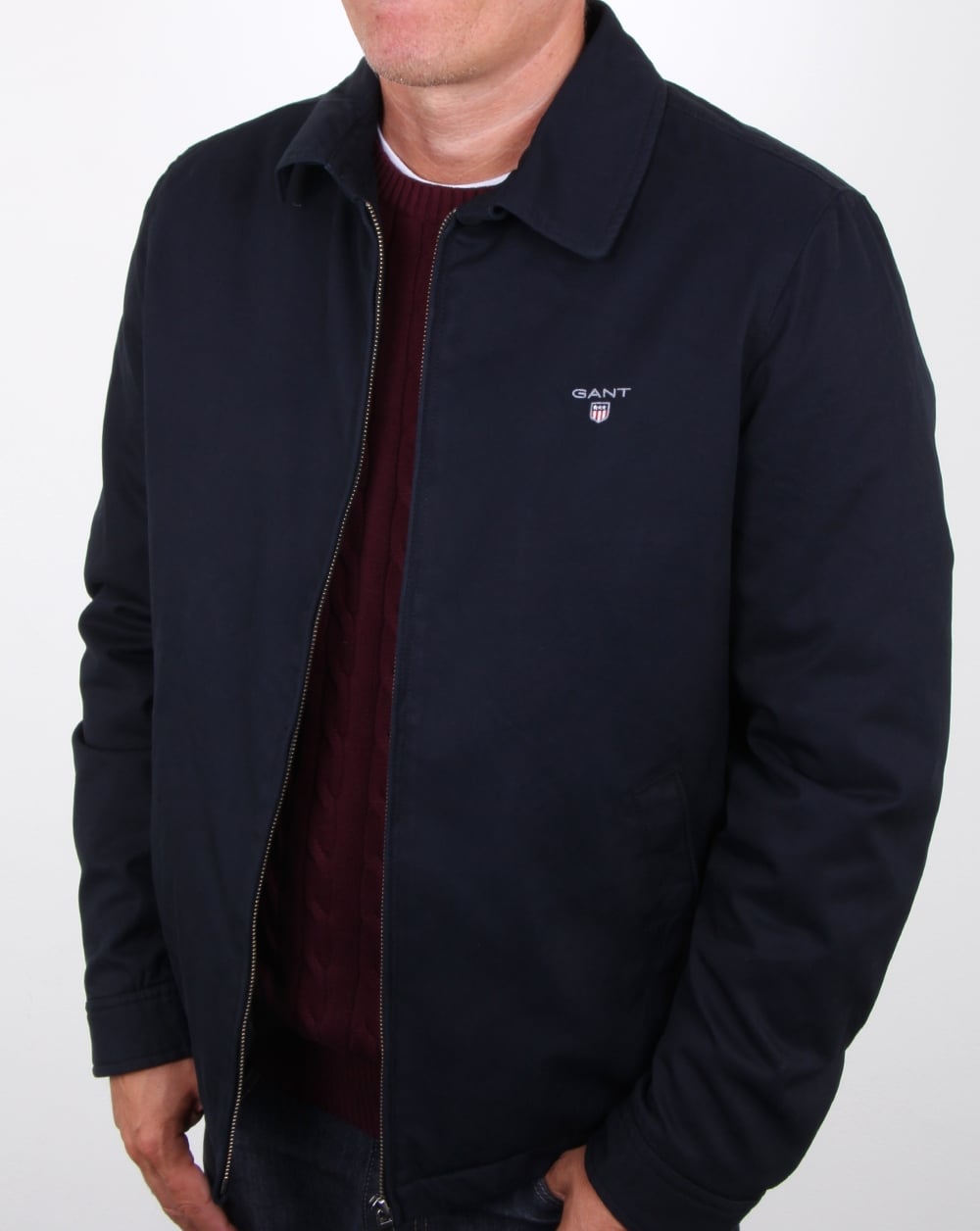 Gant Gefütterte Windjacke Marineblau