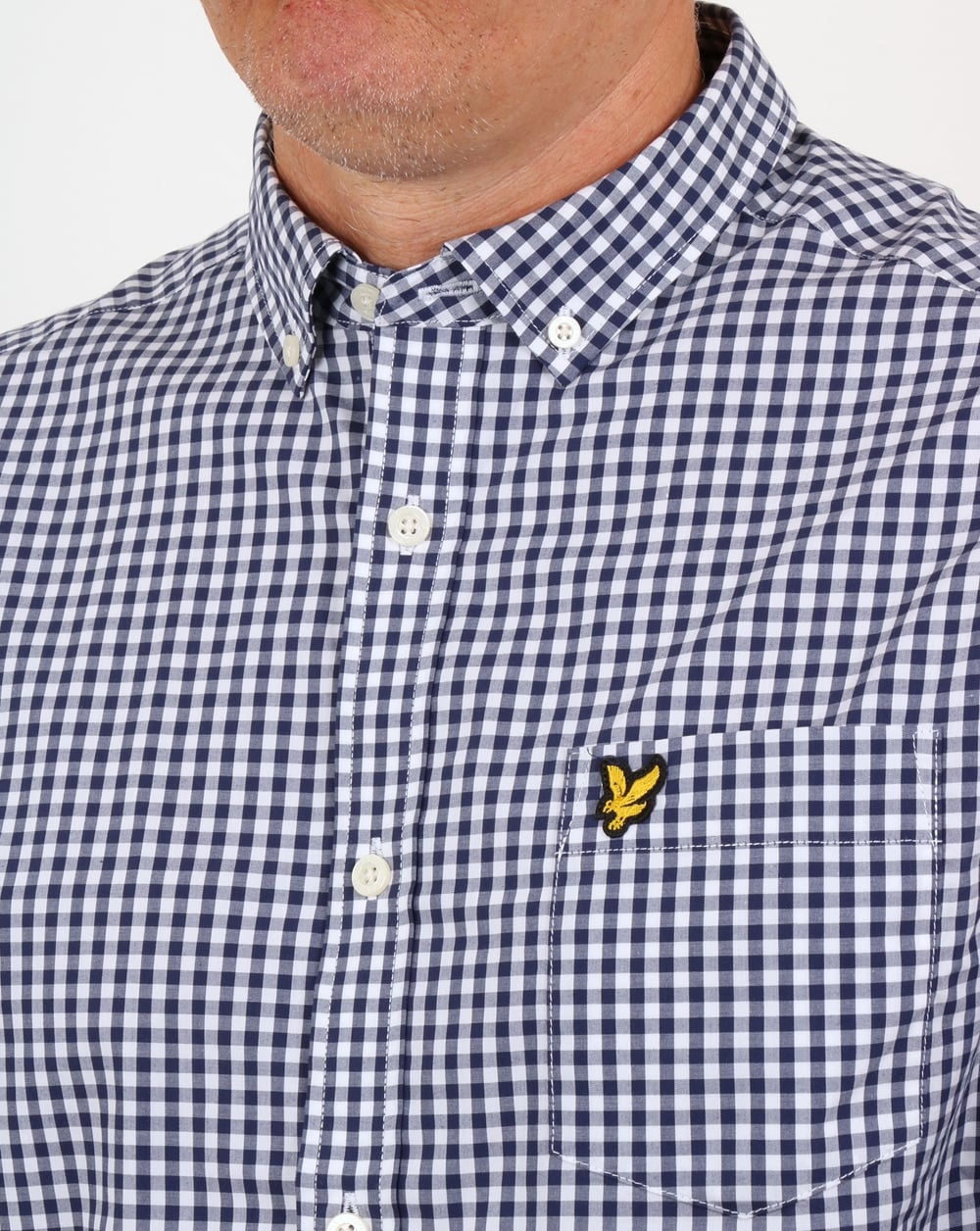 Lyle And Scott – Kariertes Hemd in Marineblau