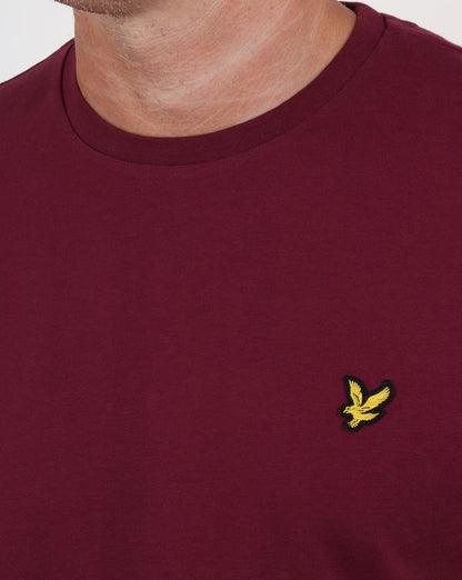 Lyle And Scott – Langärmliges T-Shirt in Weinrot