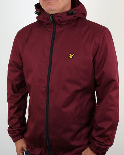 Lyle And Scott – Durchgehende Kapuzenjacke mit Reißverschluss, Weinrot meliert