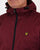Lyle And Scott Zip Through Hooded Jacket Claret Marl