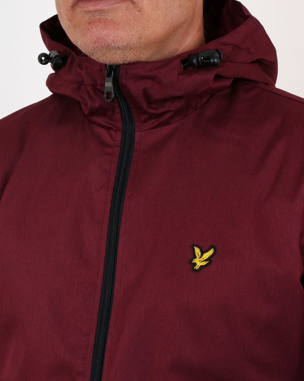 Lyle And Scott – Durchgehende Kapuzenjacke mit Reißverschluss, Weinrot meliert