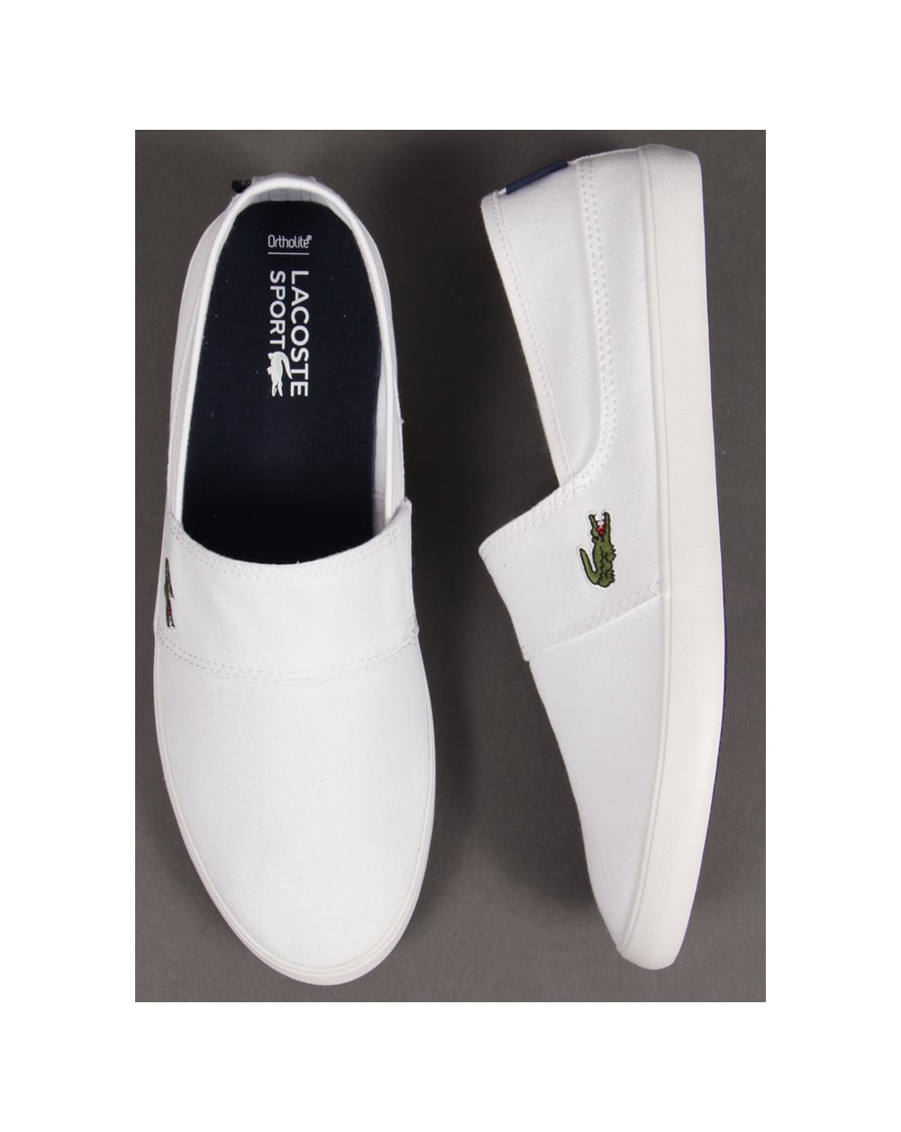 Lacoste Marice Slip-On-Espadrille-Stil – Weiß