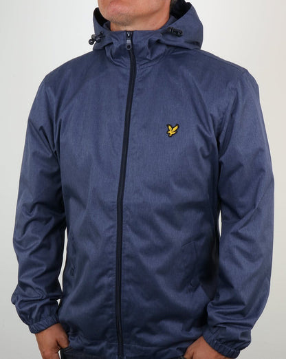 Lyle And Scott – Durchgehende Kapuzenjacke mit Reißverschluss, Tintenblau meliert