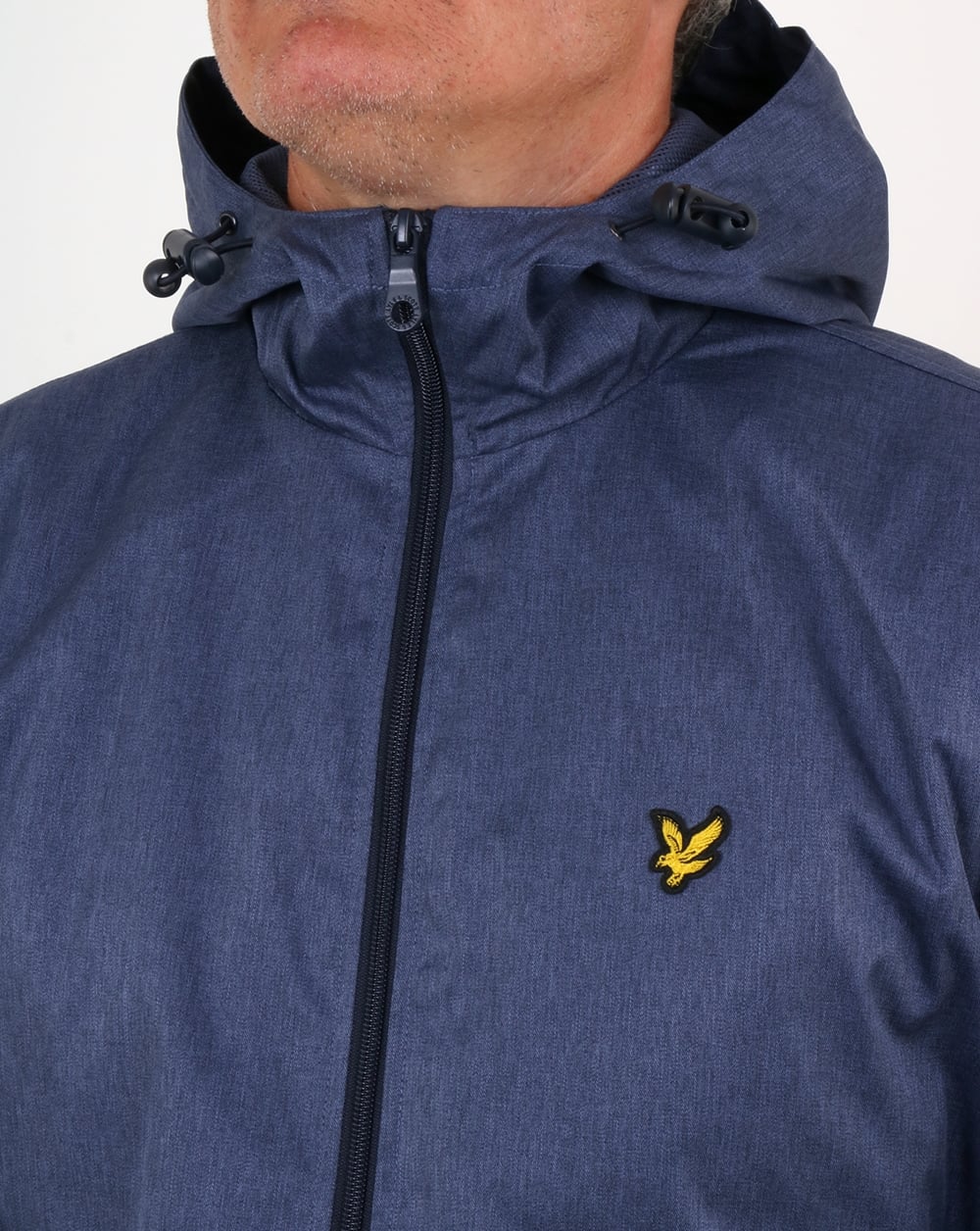 Lyle And Scott – Durchgehende Kapuzenjacke mit Reißverschluss, Tintenblau meliert