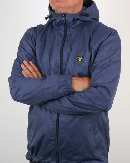 Lyle And Scott – Durchgehende Kapuzenjacke mit Reißverschluss, Tintenblau meliert