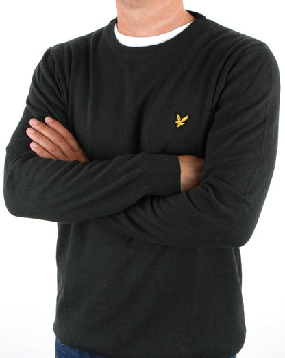 Lyle And Scott – Merinopullover in Waldgrün meliert
