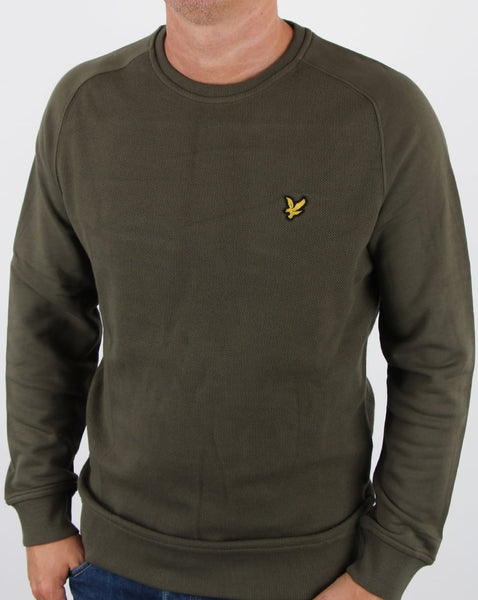 Lyle And Scott Honeycomb Sweatshirt Olive