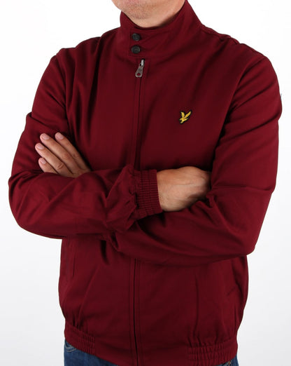 Lyle And Scott – Harrington-Jacke mit kariertem Futter, Bordeauxrot