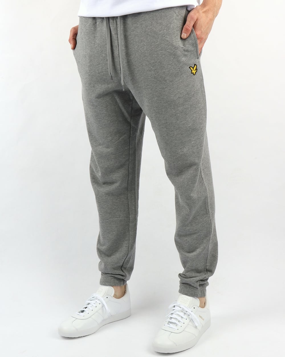 Lyle And Scott – Schmale Jogginghose in Mittelgrau meliert