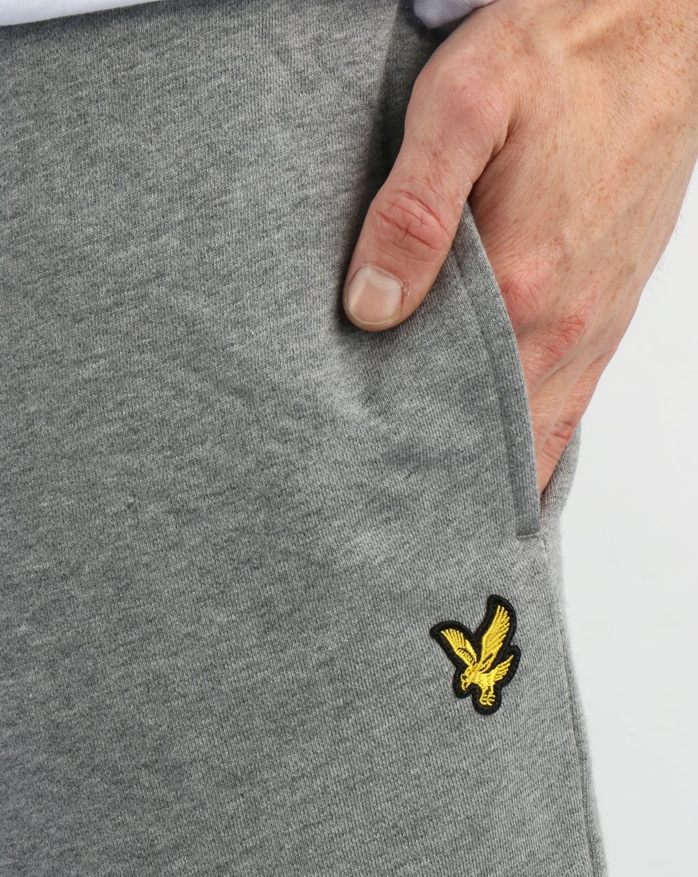 Lyle And Scott – Schmale Jogginghose in Mittelgrau meliert