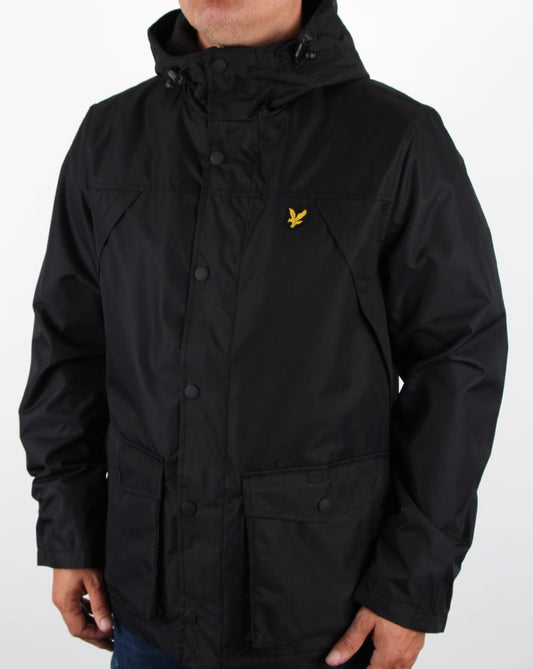 Lyle and Scott Lyle And Scott – Jacke mit Microfleece-Futter in Schwarz
