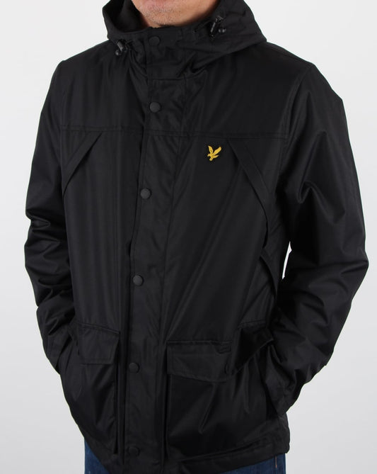 Lyle and Scott Lyle And Scott – Jacke mit Microfleece-Futter in Schwarz