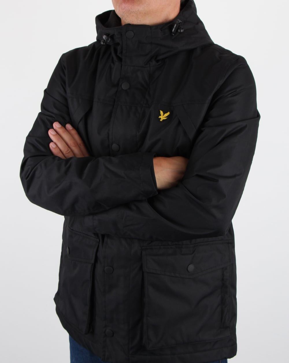 Lyle And Scott – Jacke mit Microfleece-Futter in Schwarz