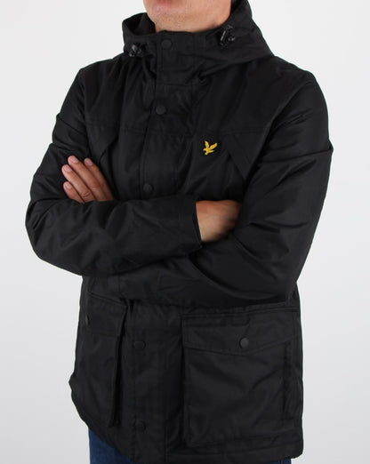Lyle And Scott – Jacke mit Microfleece-Futter in Schwarz