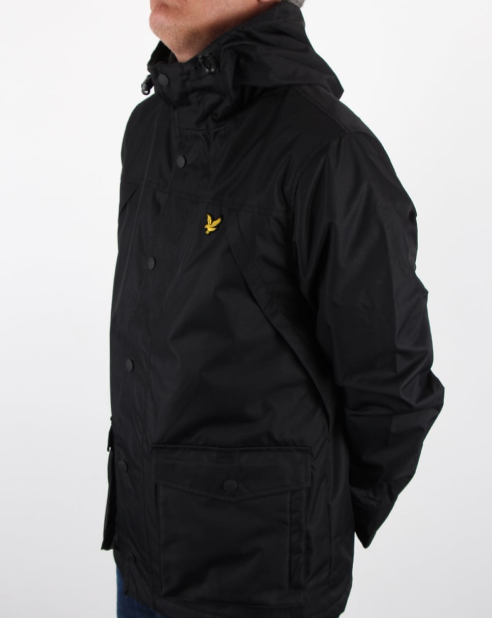 Lyle And Scott – Jacke mit Microfleece-Futter in Schwarz