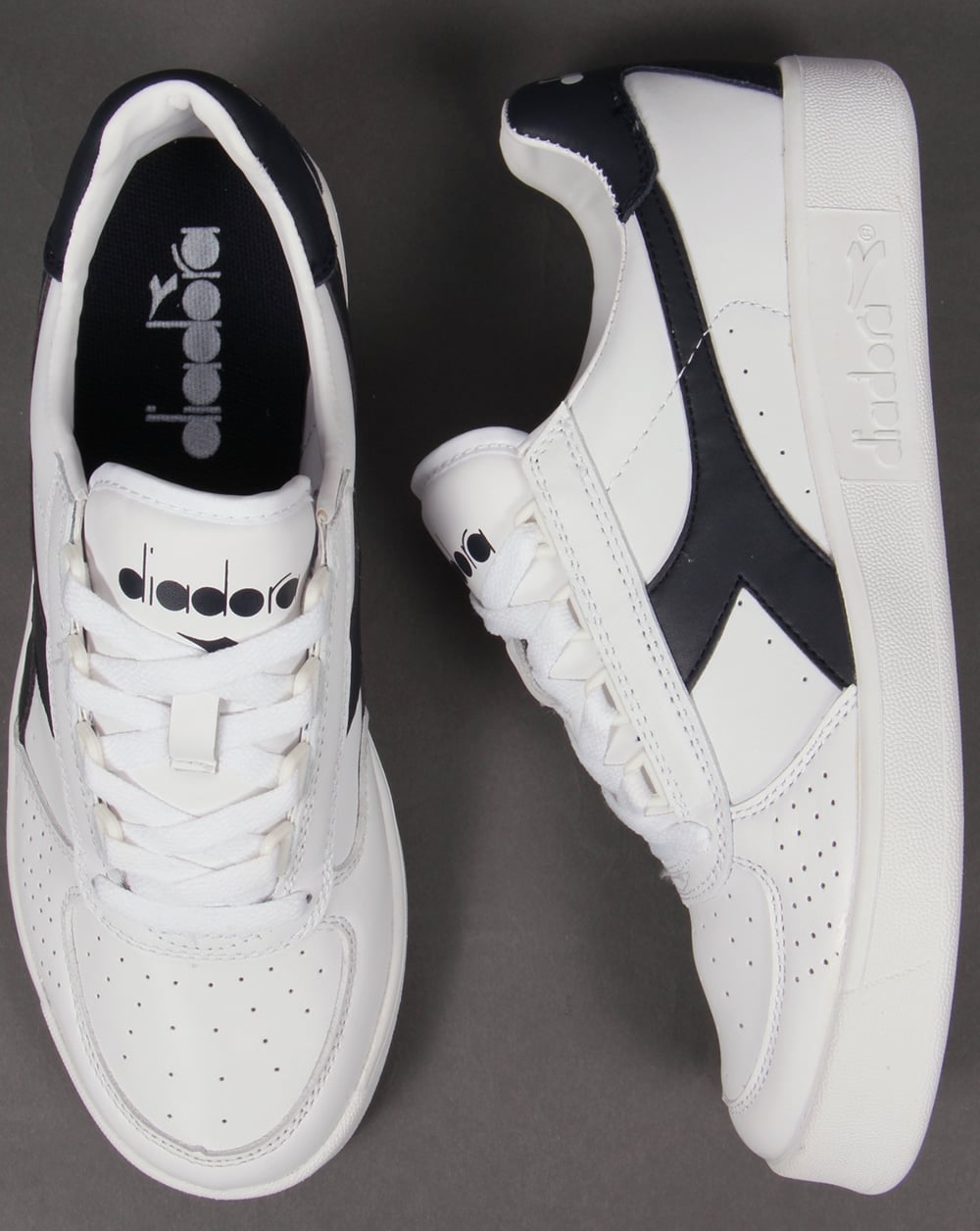 Diadora Borg Elite Sneakers Weiß – Marineblau