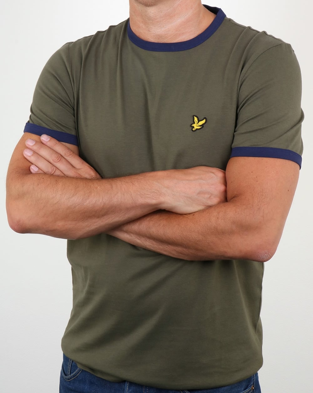 Lyle And Scott – Ringer-T-Shirt in Olivgrün