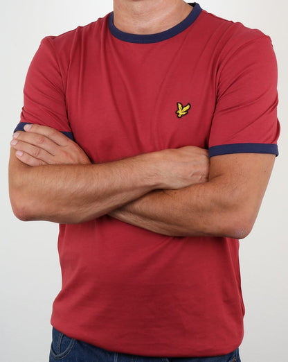Lyle And Scott – Ringer-T-Shirt mit Granatapfel